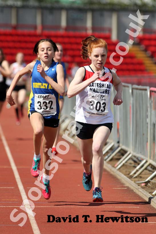 No. 303 Phillippa Chambers and Sophie Burnett 800 metres, 2012 North Eastern Championships.